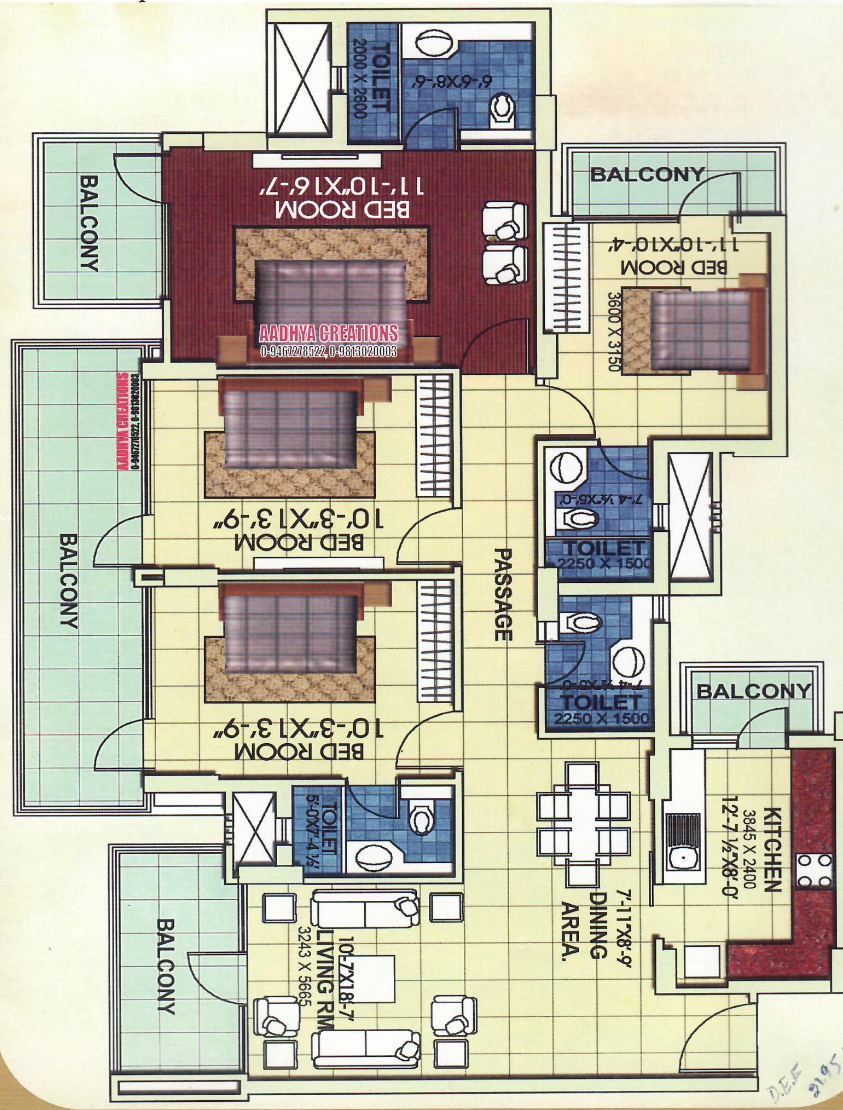 Kingsbury 4bhk floor plan
