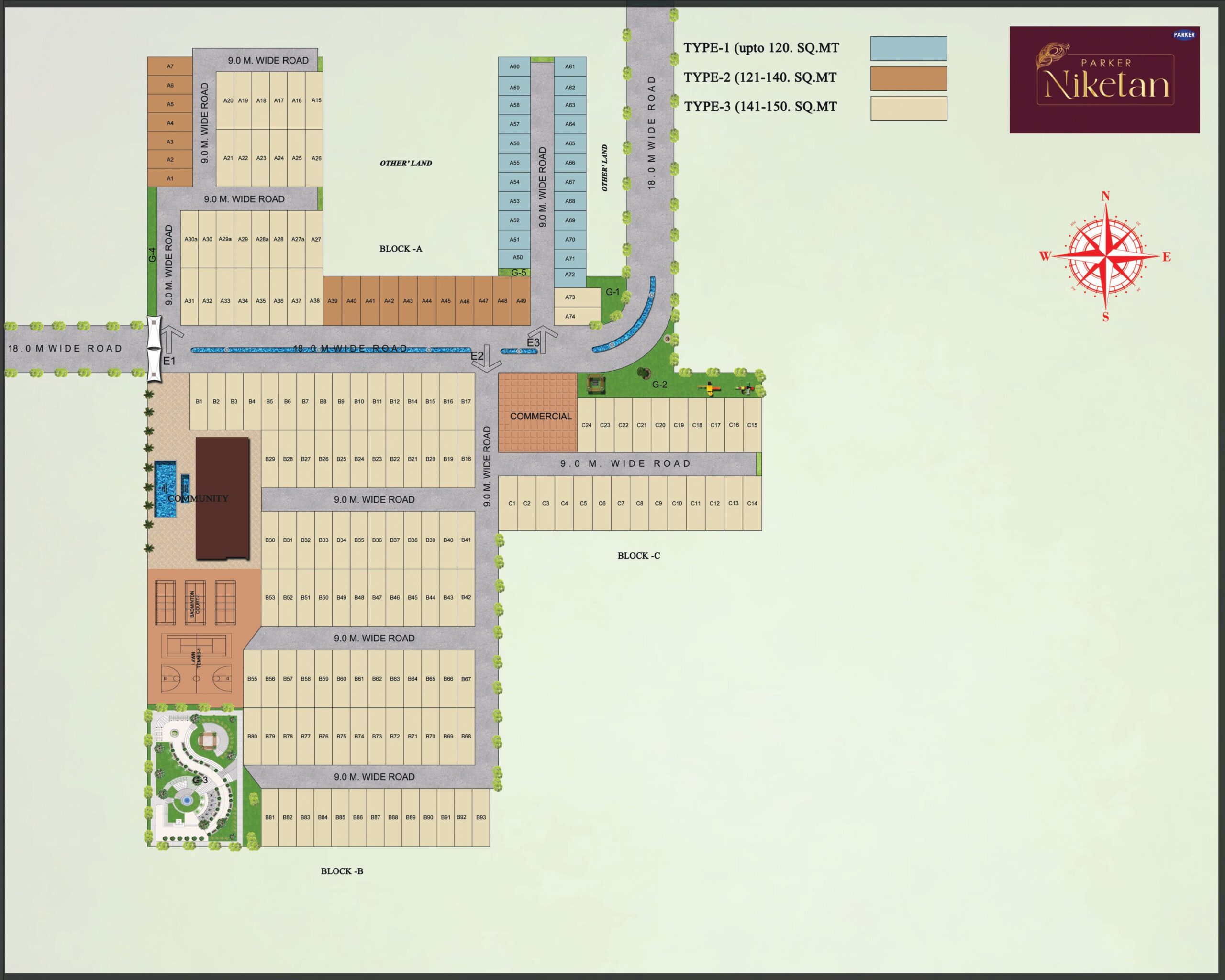 parker niketan map layout