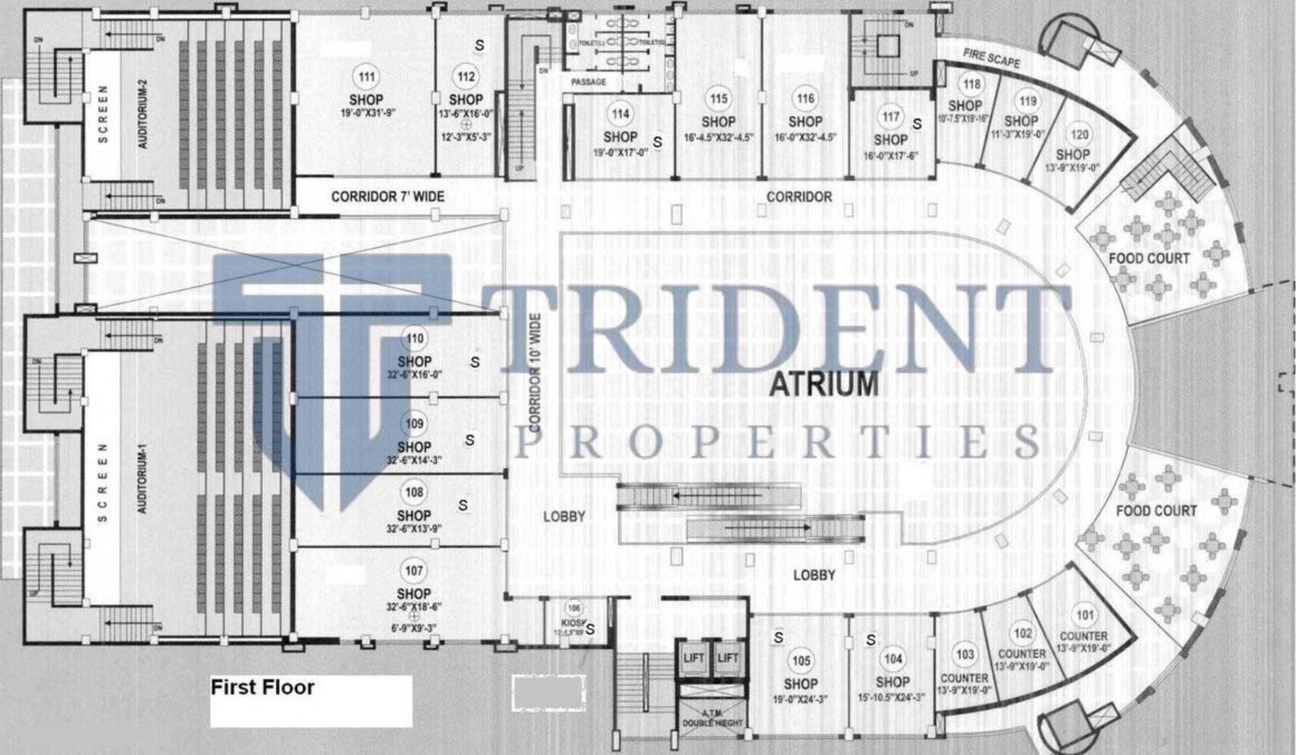north square mall, NSP first floor plan