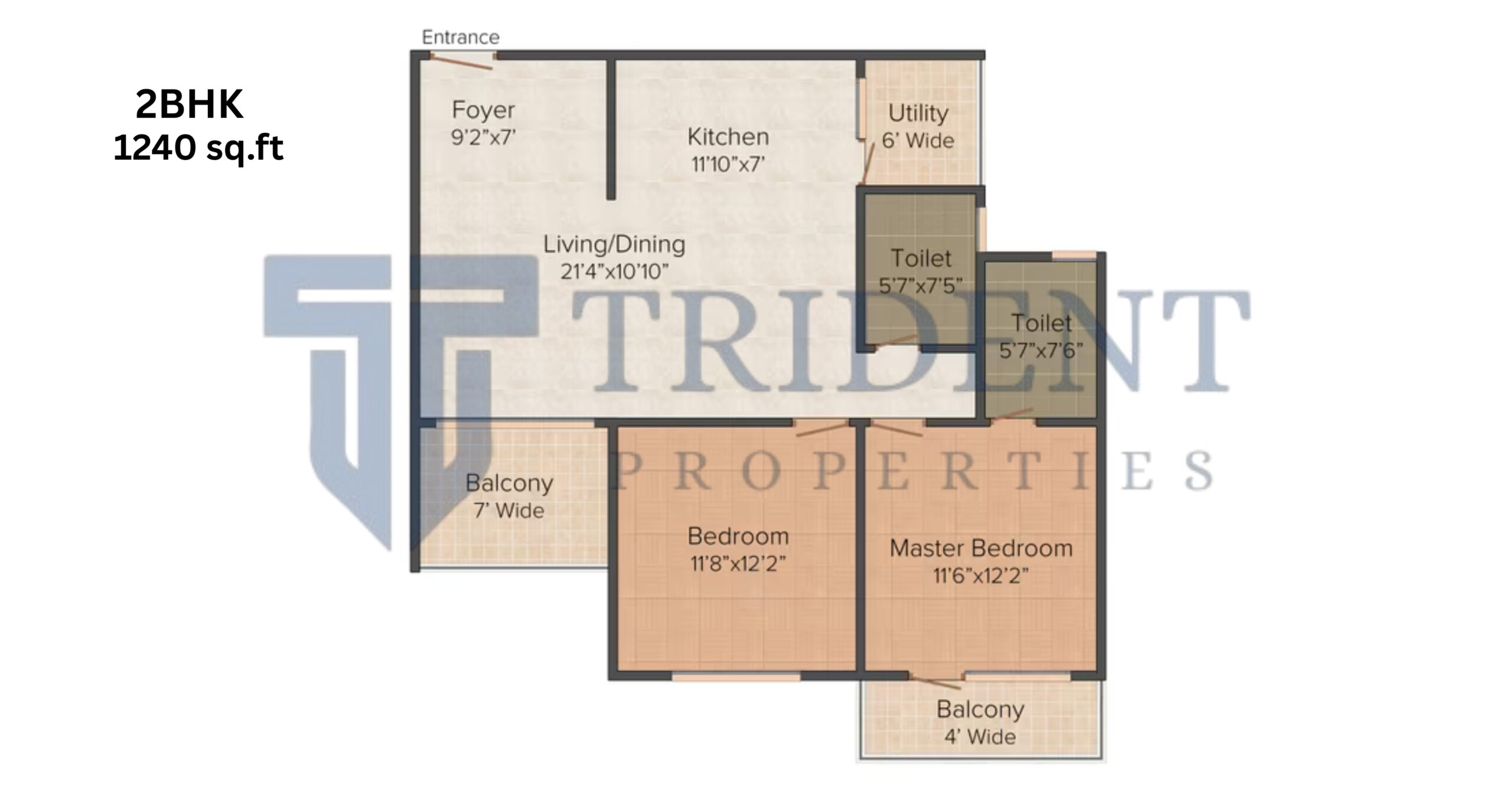 BTW Grand Square 2BHK Floor Plan